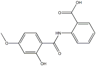 2-[(2-hydroxy-4-methoxybenzene)amido]benzoic acid 구조식 이미지