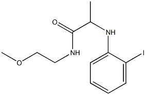 2-[(2-iodophenyl)amino]-N-(2-methoxyethyl)propanamide Structure