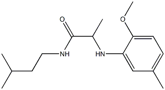 2-[(2-methoxy-5-methylphenyl)amino]-N-(3-methylbutyl)propanamide 구조식 이미지