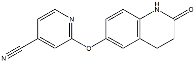 2-[(2-oxo-1,2,3,4-tetrahydroquinolin-6-yl)oxy]isonicotinonitrile 구조식 이미지