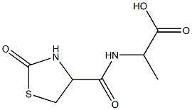 2-[(2-oxo-1,3-thiazolidin-4-yl)formamido]propanoic acid 구조식 이미지