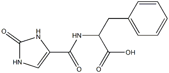 2-[(2-oxo-2,3-dihydro-1H-imidazol-4-yl)formamido]-3-phenylpropanoic acid Structure