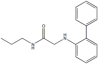 2-[(2-phenylphenyl)amino]-N-propylacetamide Structure