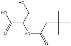 2-[(3,3-dimethylbutanoyl)amino]-3-hydroxypropanoic acid 구조식 이미지