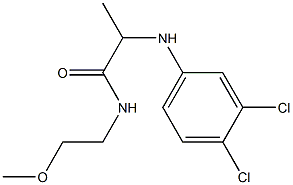 2-[(3,4-dichlorophenyl)amino]-N-(2-methoxyethyl)propanamide 구조식 이미지