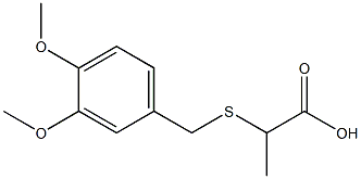 2-[(3,4-dimethoxybenzyl)thio]propanoic acid Structure