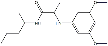 2-[(3,5-dimethoxyphenyl)amino]-N-(pentan-2-yl)propanamide Structure