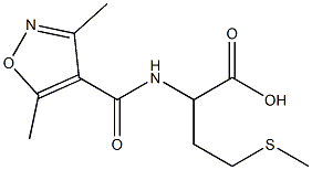 2-[(3,5-dimethyl-1,2-oxazol-4-yl)formamido]-4-(methylsulfanyl)butanoic acid 구조식 이미지