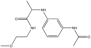 2-[(3-acetamidophenyl)amino]-N-(2-methoxyethyl)propanamide Structure