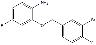 2-[(3-bromo-4-fluorobenzyl)oxy]-4-fluoroaniline Structure