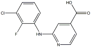 2-[(3-chloro-2-fluorophenyl)amino]pyridine-4-carboxylic acid Structure