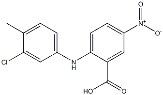 2-[(3-chloro-4-methylphenyl)amino]-5-nitrobenzoic acid Structure