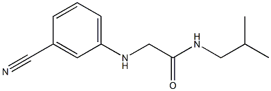 2-[(3-cyanophenyl)amino]-N-(2-methylpropyl)acetamide Structure