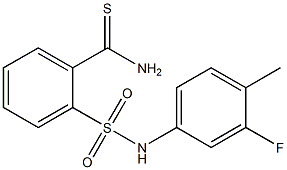 2-[(3-fluoro-4-methylphenyl)sulfamoyl]benzene-1-carbothioamide 구조식 이미지