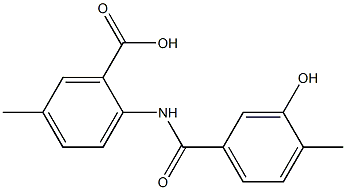 2-[(3-hydroxy-4-methylbenzene)amido]-5-methylbenzoic acid Structure