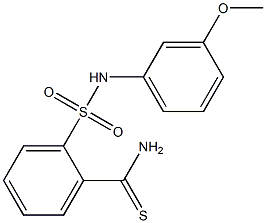 2-[(3-methoxyphenyl)sulfamoyl]benzene-1-carbothioamide 구조식 이미지