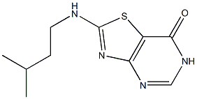 2-[(3-methylbutyl)amino][1,3]thiazolo[4,5-d]pyrimidin-7(6H)-one Structure