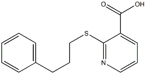 2-[(3-phenylpropyl)sulfanyl]pyridine-3-carboxylic acid 구조식 이미지