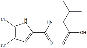 2-[(4,5-dichloro-1H-pyrrol-2-yl)formamido]-3-methylbutanoic acid 구조식 이미지