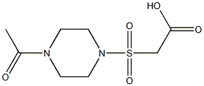 2-[(4-acetylpiperazine-1-)sulfonyl]acetic acid Structure