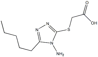 2-[(4-amino-5-pentyl-4H-1,2,4-triazol-3-yl)sulfanyl]acetic acid 구조식 이미지