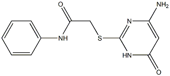 2-[(4-amino-6-oxo-1,6-dihydropyrimidin-2-yl)sulfanyl]-N-phenylacetamide Structure