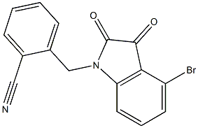 2-[(4-bromo-2,3-dioxo-2,3-dihydro-1H-indol-1-yl)methyl]benzonitrile 구조식 이미지