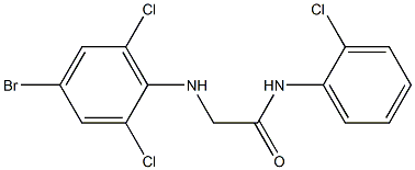 2-[(4-bromo-2,6-dichlorophenyl)amino]-N-(2-chlorophenyl)acetamide 구조식 이미지