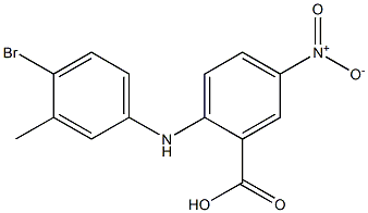 2-[(4-bromo-3-methylphenyl)amino]-5-nitrobenzoic acid 구조식 이미지