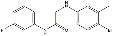 2-[(4-bromo-3-methylphenyl)amino]-N-(3-fluorophenyl)acetamide 구조식 이미지