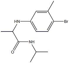 2-[(4-bromo-3-methylphenyl)amino]-N-(propan-2-yl)propanamide 구조식 이미지