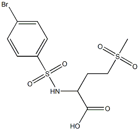 2-[(4-bromobenzene)sulfonamido]-4-methanesulfonylbutanoic acid 구조식 이미지