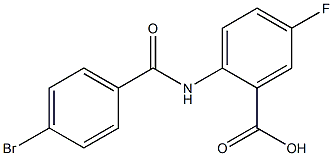 2-[(4-bromobenzoyl)amino]-5-fluorobenzoic acid 구조식 이미지