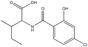 2-[(4-chloro-2-hydroxyphenyl)formamido]-3-methylpentanoic acid 구조식 이미지