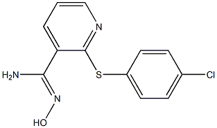 2-[(4-chlorophenyl)sulfanyl]-N'-hydroxypyridine-3-carboximidamide Structure