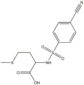 2-[(4-cyanobenzene)sulfonamido]-4-(methylsulfanyl)butanoic acid Structure