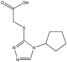 2-[(4-cyclopentyl-4H-1,2,4-triazol-3-yl)sulfanyl]acetic acid 구조식 이미지