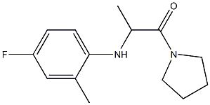 2-[(4-fluoro-2-methylphenyl)amino]-1-(pyrrolidin-1-yl)propan-1-one 구조식 이미지