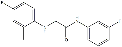 2-[(4-fluoro-2-methylphenyl)amino]-N-(3-fluorophenyl)acetamide 구조식 이미지