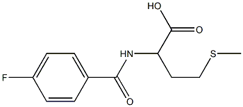 2-[(4-fluorobenzoyl)amino]-4-(methylthio)butanoic acid 구조식 이미지