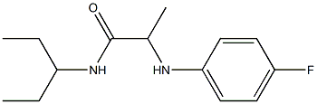 2-[(4-fluorophenyl)amino]-N-(pentan-3-yl)propanamide 구조식 이미지