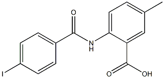 2-[(4-iodobenzene)amido]-5-methylbenzoic acid 구조식 이미지