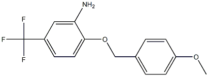 2-[(4-methoxyphenyl)methoxy]-5-(trifluoromethyl)aniline 구조식 이미지