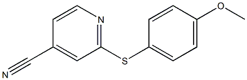 2-[(4-methoxyphenyl)sulfanyl]pyridine-4-carbonitrile 구조식 이미지