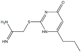 2-[(4-oxo-6-propyl-1,4-dihydropyrimidin-2-yl)sulfanyl]ethanimidamide Structure