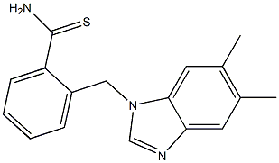 2-[(5,6-dimethyl-1H-benzimidazol-1-yl)methyl]benzenecarbothioamide 구조식 이미지