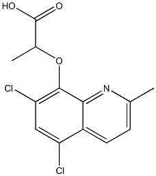 2-[(5,7-dichloro-2-methylquinolin-8-yl)oxy]propanoic acid Structure
