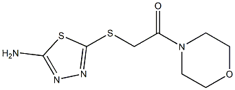 2-[(5-amino-1,3,4-thiadiazol-2-yl)sulfanyl]-1-(morpholin-4-yl)ethan-1-one 구조식 이미지