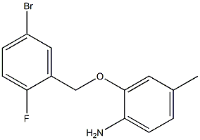 2-[(5-bromo-2-fluorobenzyl)oxy]-4-methylaniline 구조식 이미지