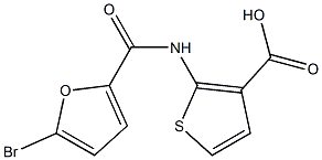 2-[(5-bromo-2-furoyl)amino]thiophene-3-carboxylic acid Structure